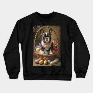 French Bulldog Easter Basket Card Crewneck Sweatshirt